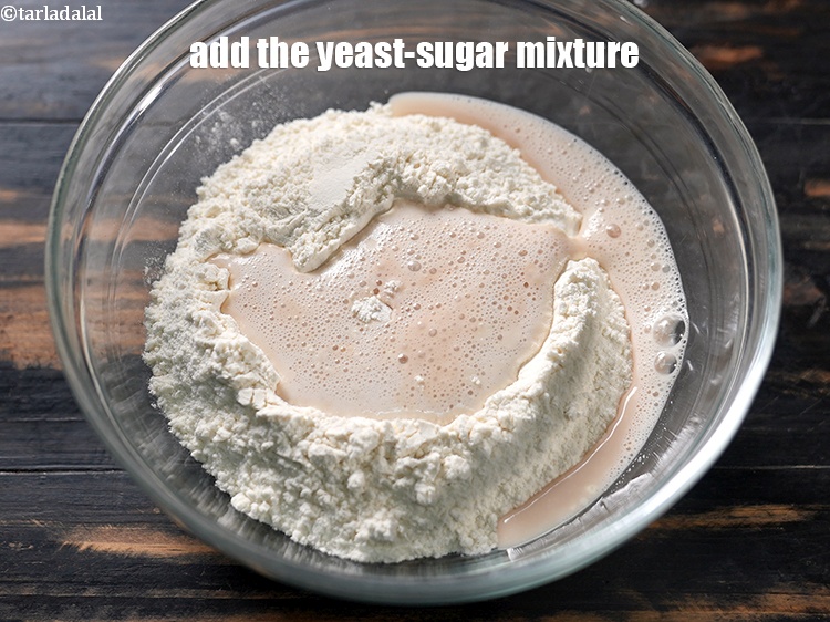 Step 10 – Add the yeast-sugar mixture.