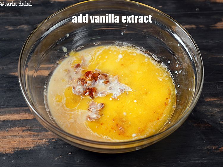 Step 10 – Add &frac12; tsp vanilla extract.