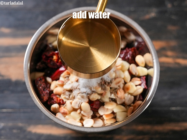 Step 10 – Add &frac12; cup water.