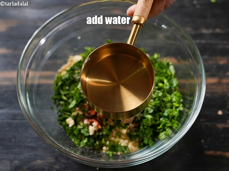 Step 10 – Add &frac12; cup water.