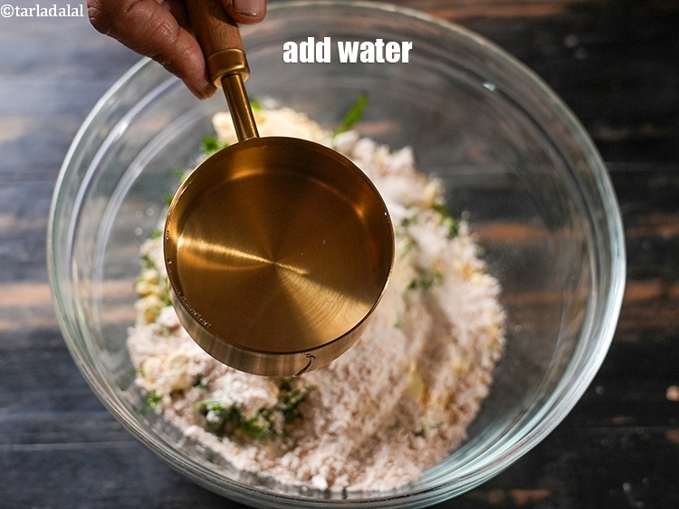 Step 10 – Add &frac34; cup water.
