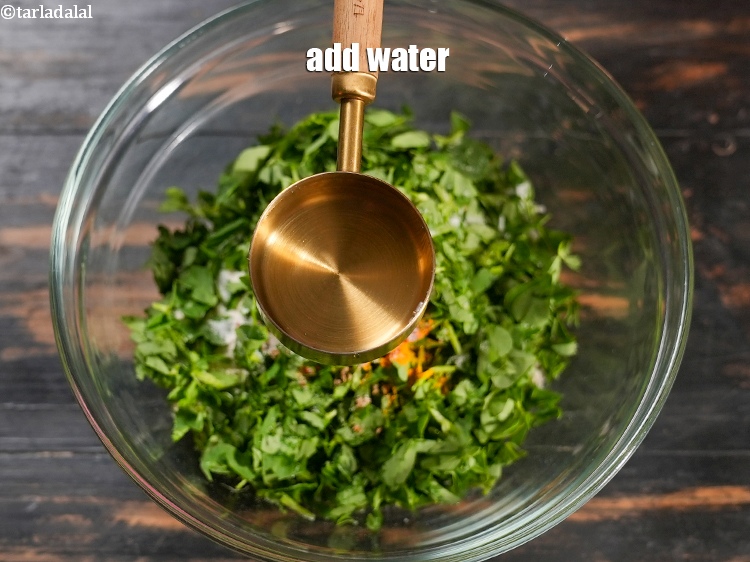 Step 10 – Add &frac12; cup water.