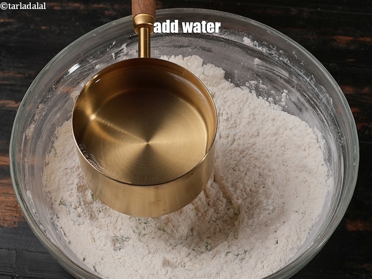 Step 10 – Add &frac34; cup water.
