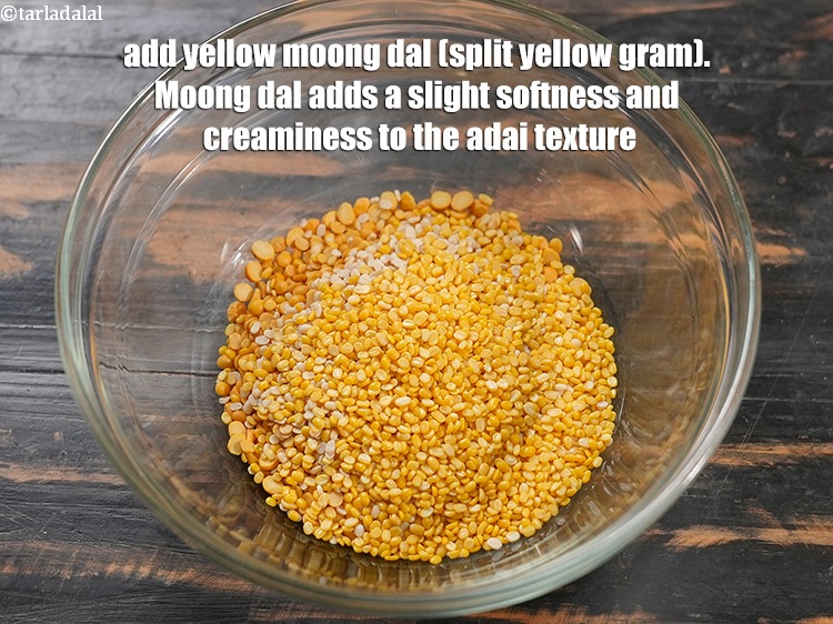 Step 10 – Add 2 tbsp <a href="https://www.tarladalal.com/glossary-yellow-moong-dal-split-yellow-gram-peeli-moong-dal-488i">yellow moong dal (split yellow gram)</a>. Moong dal adds a slight …