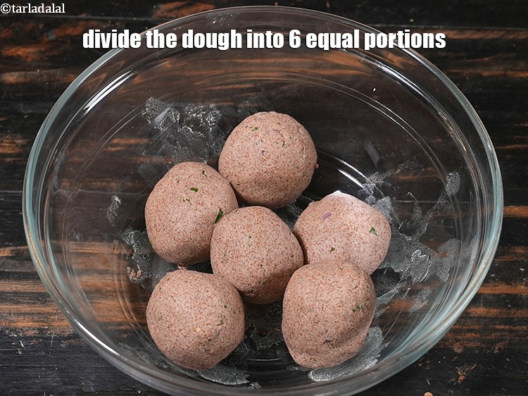Step 12 – Divide the dough into 6 equal portions.