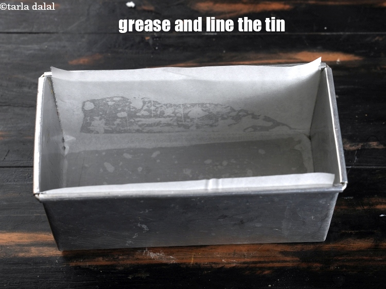 Step 10 – Grease and line the tin using parchment paper.
