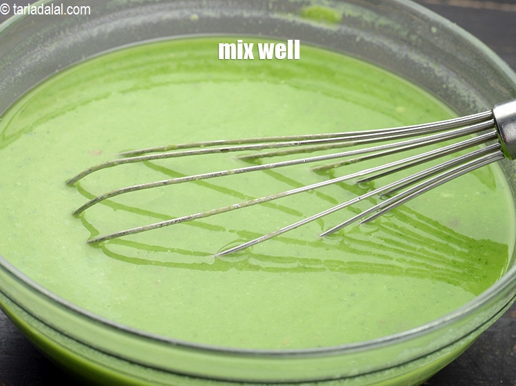 Step 10 – Mix well to make a lump free runny batter.