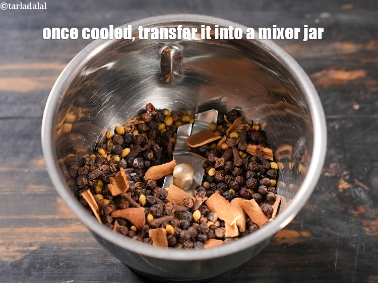 Step 10 – Once cooled, transfer it into a mixer jar.