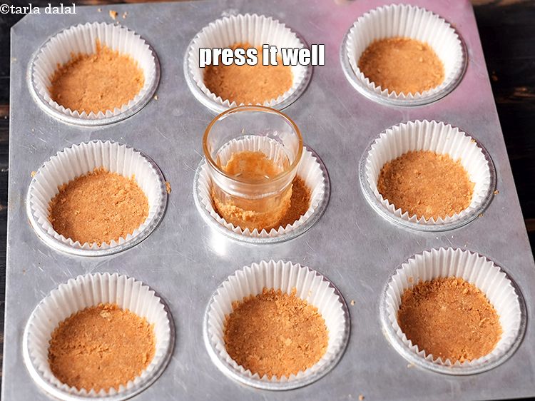 Step 11 – Press it well using a shot glass.