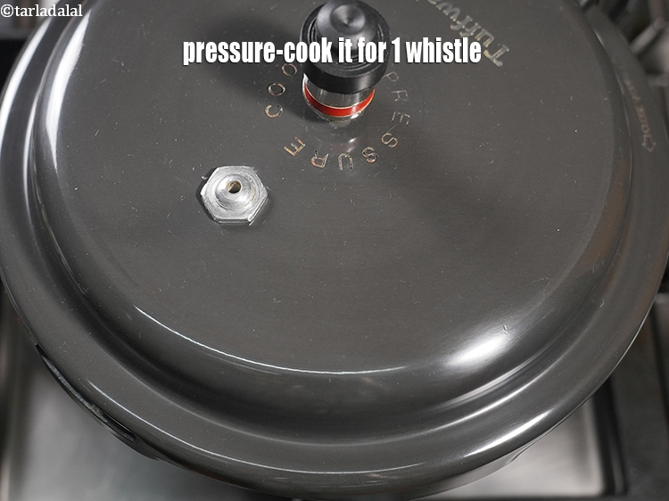 Step 10 – Pressure-cook it for 1 whistle.