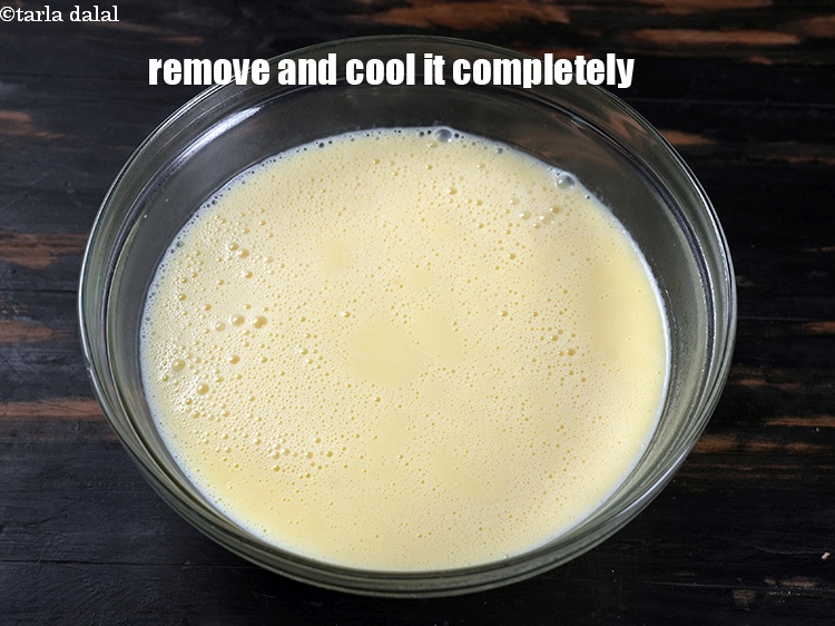 Step 10 – Remove it in a deep bowl and cool the mixture completely.