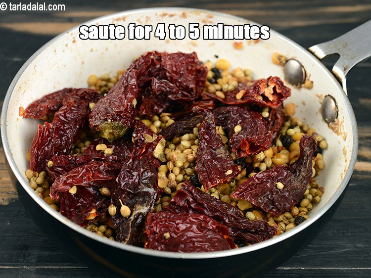 Step 11 – Saute on a slow flame while stirring continuously till the flavour releases (approx. 4 to …