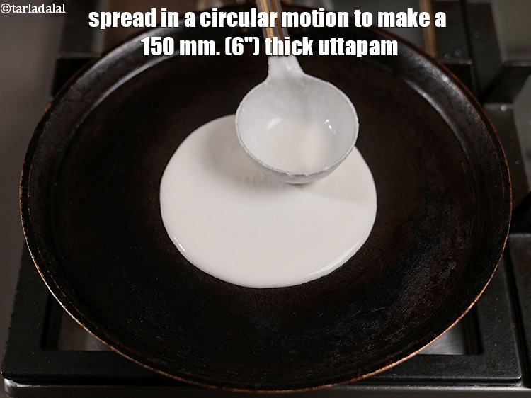 स्टेप 41 – घोल को गोलाकार गति में फैलाकर १५० मि। मी। (६&quot;) …