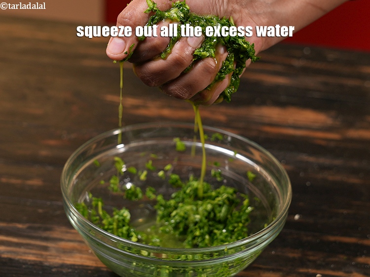 Step 11 – Squeeze out all the excess water and keep aside.