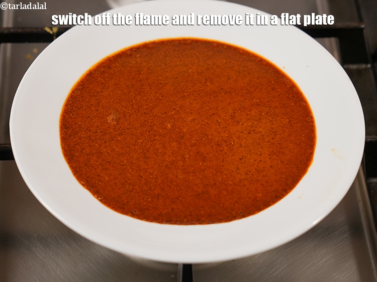 Step 10 – Switch off the flame and remove it in a flat plate and keep aside.