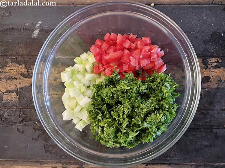 Step 27 – Add 1 1/2 cup finely chopped parsley.