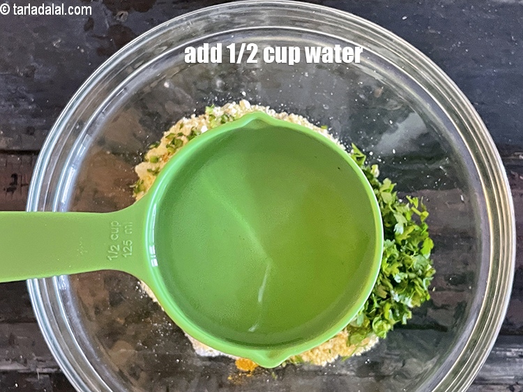 Step 10 – Add&nbsp;<meta charset="UTF-8" />&frac12; cup of water.