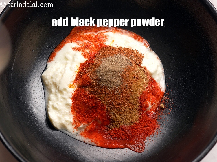 Step 10 – Add 1/8 tsp black pepper powder.
