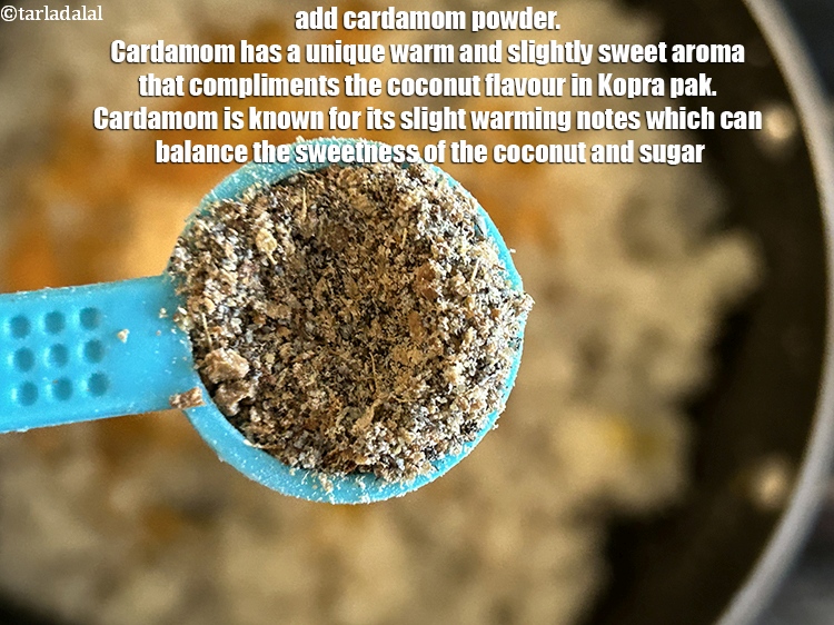 Step 29 – <meta charset="UTF-8" /> Add&nbsp;<!--%3Cmeta%20charset%3D%22UTF-8%22%20%2F%3E-->1/2 tsp&nbsp;<a href="glossary-cardamom-powder-elaichi-powder-265i">cardamom (elaichi) powder</a>.&nbsp;Cardamom has a unique, warm, and slightly sweet …