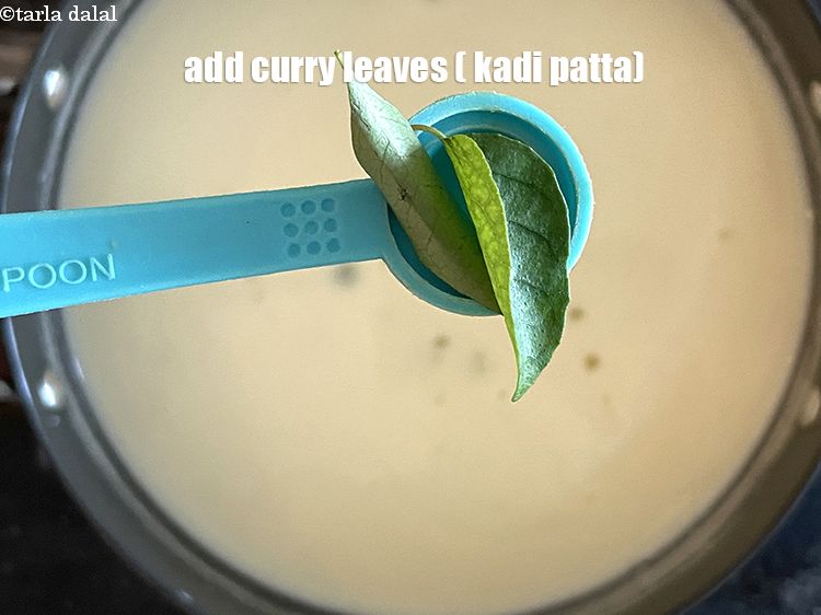 Step 10 – Add&nbsp;<meta charset="UTF-8" />2&nbsp;<a href="glossary-curry-leaves-kadi-patta-kadipatta-388i">curry leaves (kadi patta)</a>.