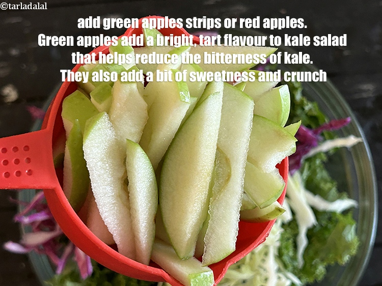 Step 14 – Add&nbsp;<meta charset="UTF-8" />1 1/2 cups&nbsp;<a href="glossary-green-apple-hara-seb-1176i">green apple</a>&nbsp;or red&nbsp;<a href="glossary-apple-seb-54i">apples</a>&nbsp;strips. Green apples provide a bright, tart …