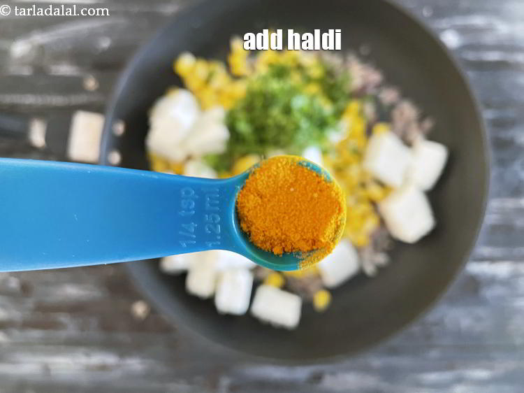 Step 10 – Add&nbsp;<meta charset="UTF-8" />1/4 tsp&nbsp;<a href="glossary-turmeric-powder-haldi-645i">turmeric powder (haldi)</a>.