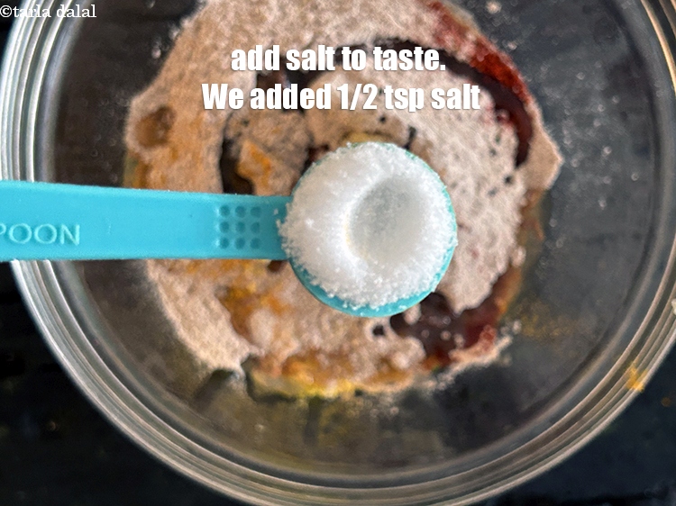 Step 12 – Add salt to taste. We added 1/2&nbsp;tsp salt.&nbsp;