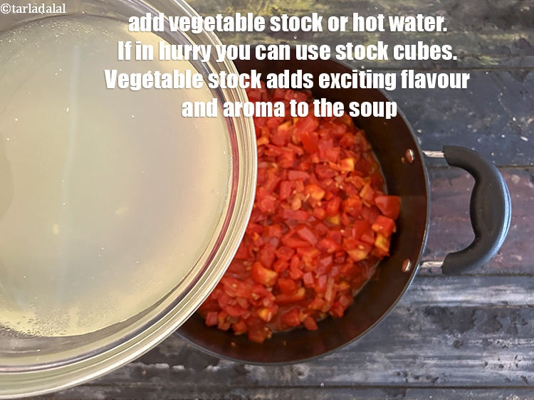 Step 18 – <meta charset="UTF-8" /> Add 3 cups of&nbsp;<a href="https://www.tarladalal.com/basic-vegetable-stock-38556r">vegetable stock</a>&nbsp;or&nbsp;&nbsp;hot water. For better taste use&nbsp;<a href="https://www.tarladalal.com/basic-vegetable-stock-38556r">vegetable …