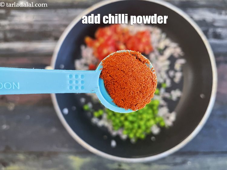 Step 15 – Add&nbsp;<meta charset="UTF-8" />1/2 tsp&nbsp;<a href="glossary-chilli-powder-red-chilli-powder-339i">chilli powder</a>.