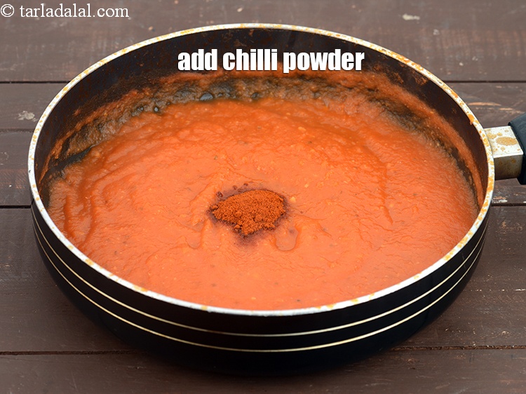 Step 16 – Add 1 tsp&nbsp;<a href="https://www.tarladalal.com/glossary-chilli-powder-red-chilli-powder-339i">chilli powder</a>.