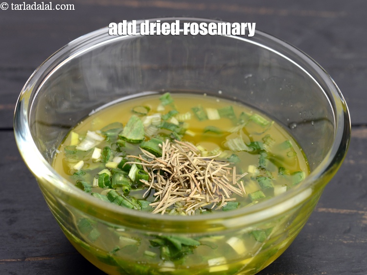 Step 10 – Add 1 tsp&nbsp;<a href="https://www.tarladalal.com/glossary-dried-rosemary-675i">dried rosemary</a>.