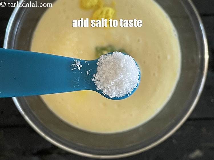 Step 19 – Add salt to taste. We added 1/4 tsp salt.