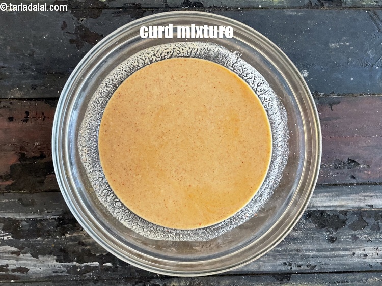Step 12 – Keep aside curd mixture.