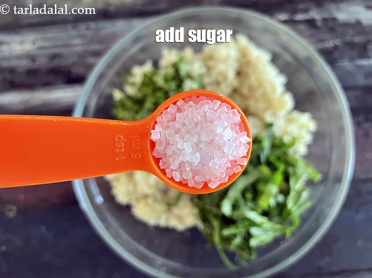 Step 22 – <p>Add 1&nbsp;tsp&nbsp;sugar. If you like it sweeter, add another tsp sugar.</p>