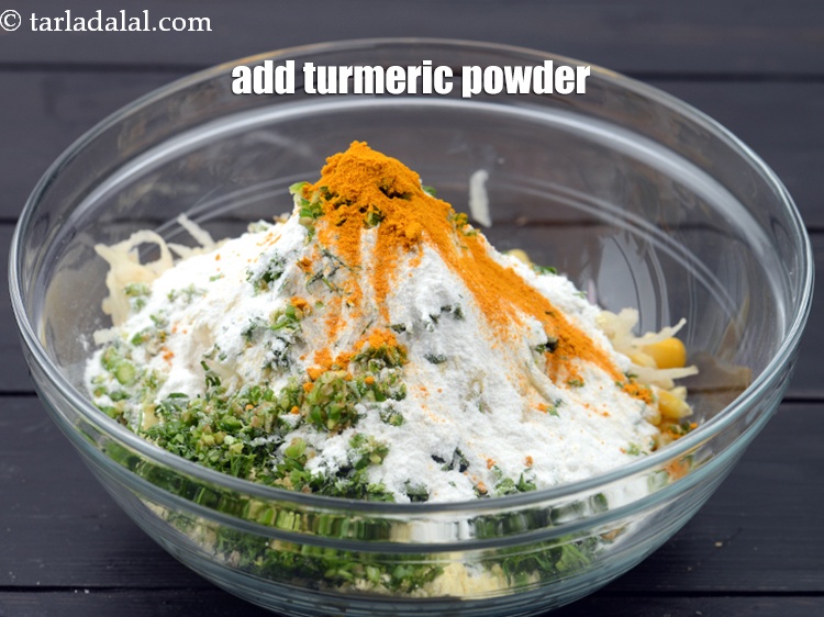 Step 10 – Add &frac12; tsp <a href="https://www.tarladalal.com/glossary-turmeric-powder-haldi-645i">turmeric powder (haldi)</a>.
