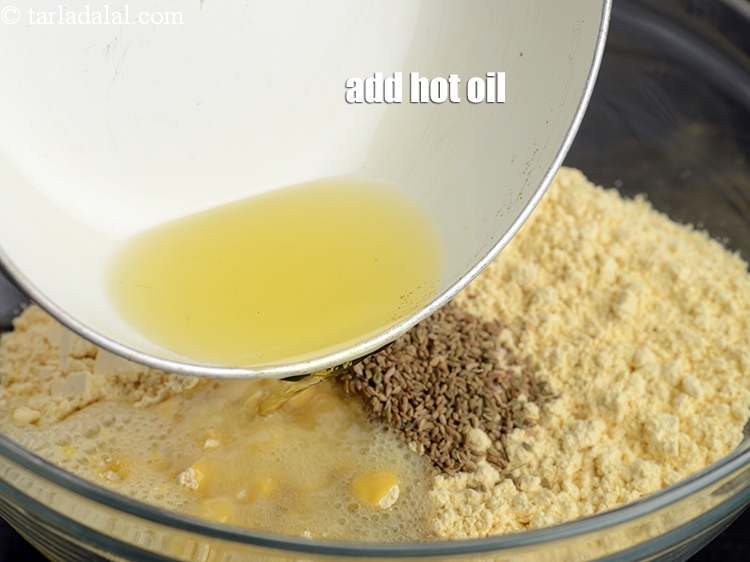 Step 11 – Add 3 tbsp hot oil.