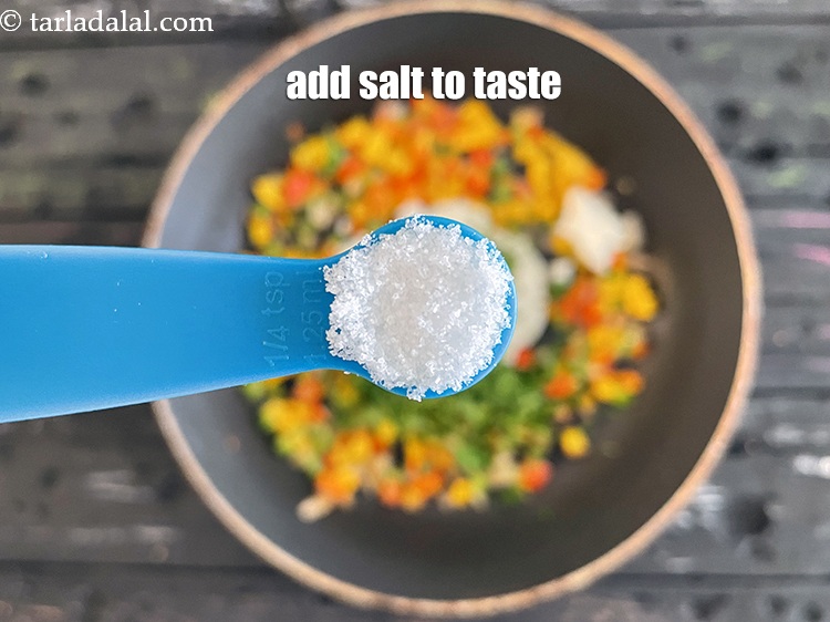 Step 18 – Add salt to taste. We added 1/4 tsp salt.