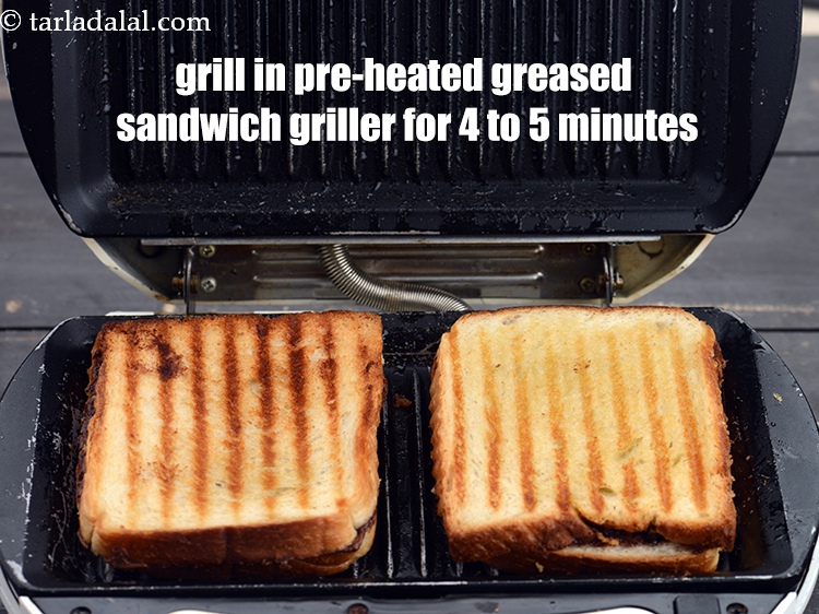 Step 10 – Grill in a pre-heated greased sandwich griller for 4 to 5 minutes or till it …