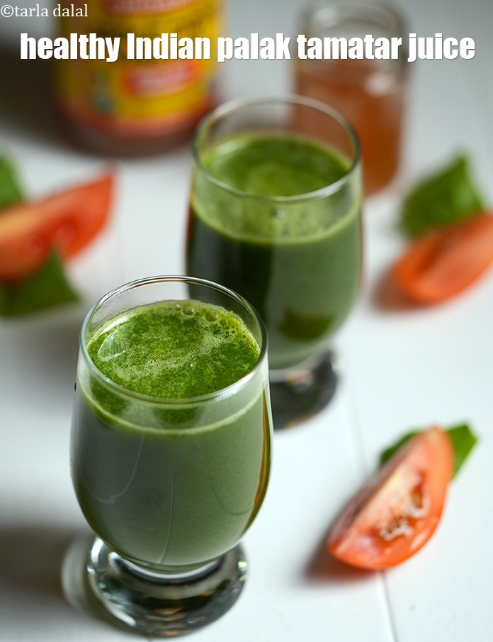 Step 12 – Serve <strong>anti cancer anti inflammation spinach juice | healthy Indian palak tamatar juice | cancer …