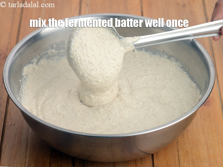 Step 10 – Mix the fermented batter well once.