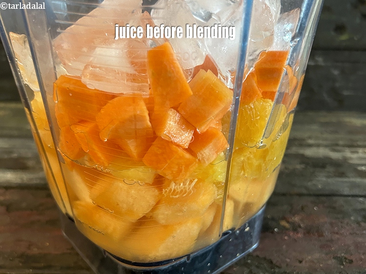 Step 12 – Juice before blending.