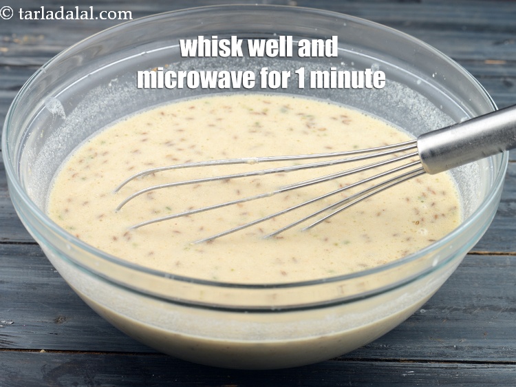Step 10 – Whisk well and microwave on HIGH for 1 minute.&nbsp;