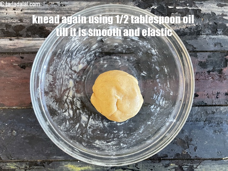 Step 11 – <meta charset="UTF-8" /> Knead again using remaining &frac12; tbsp of oil till it is smooth …