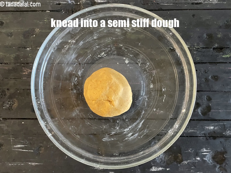 Step 10 – Knead into a semi-stiff dough.