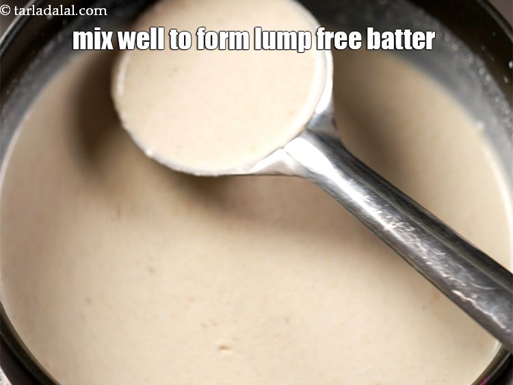 Step 16 – Mix well to form a lump free batter.