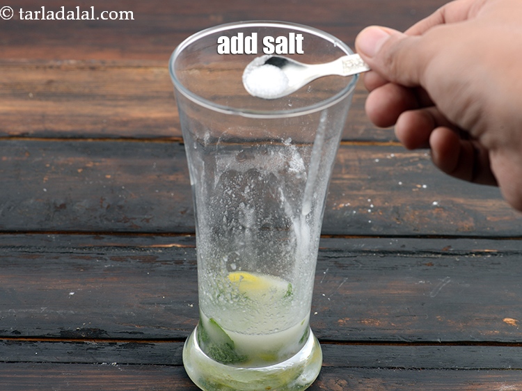 Step 10 – Add 2 pinch of salt.