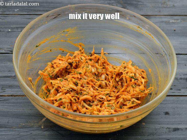 Step 11 – Mix it very well using your hands. The mixture is ready. This mixture should be …
