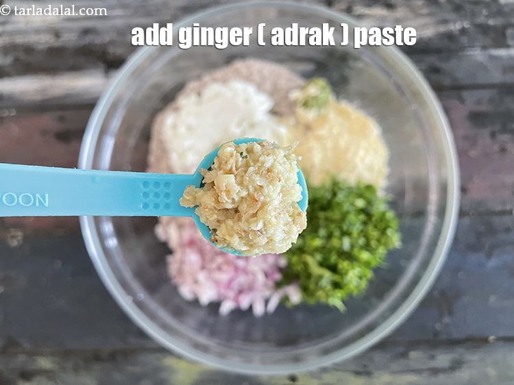 Step 12 – Add&nbsp;<meta charset="UTF-8" />1/2 tsp&nbsp;<a href="glossary-ginger-paste-adrak-ki-paste-457i">ginger (adrak) paste</a>.