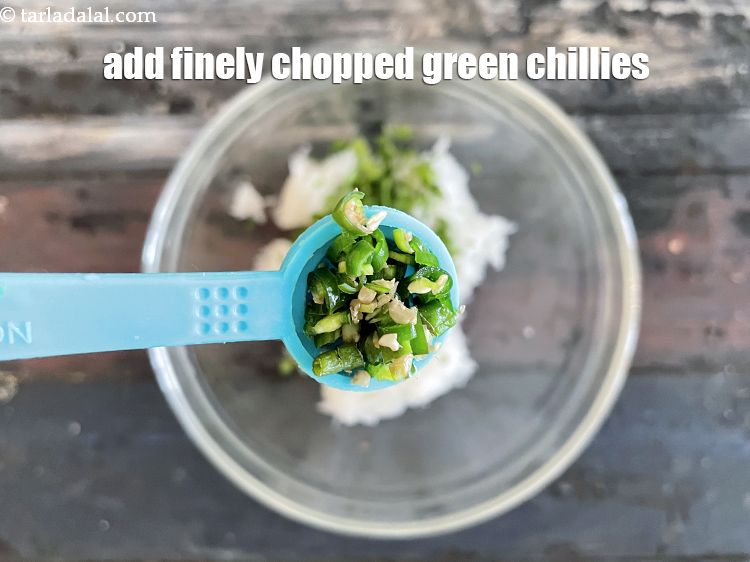 Step 32 – Add&nbsp;<meta charset="UTF-8" />1&nbsp;tsp&nbsp;finely&nbsp;<a href="glossary-chopped-green-chilli-820i">chopped green chillies</a>.