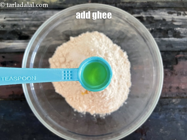 Step 12 – Add 1/2 tsp ghee or oil.